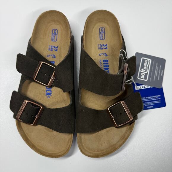 NIB• Birkenstock Arizona Soft Footbed Suede Leather 
Size:37 L6/M4 Normal Width - Picture 3 of 8